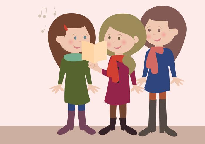 Vector Carolers lllustration