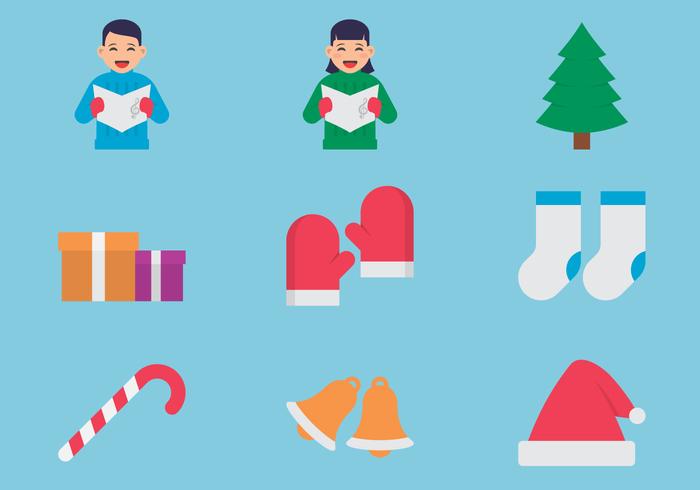 Christmas icon set vector