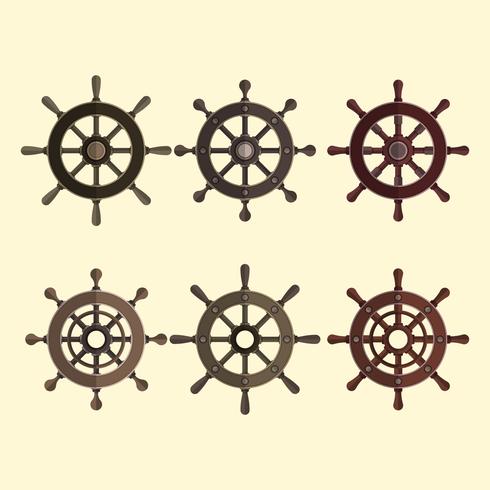 Ships Wheel Vector Element Collection