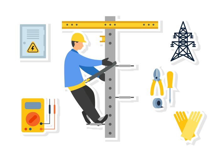 Icono de Flat Lineman vector