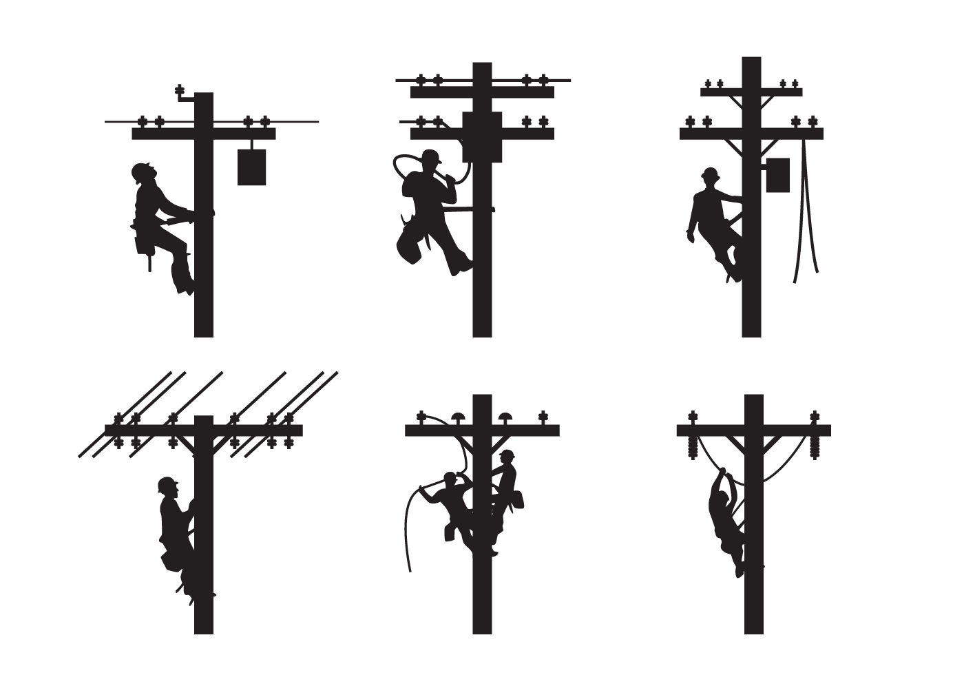 Download Lineman Silhouette Vector - Download Free Vectors, Clipart ...