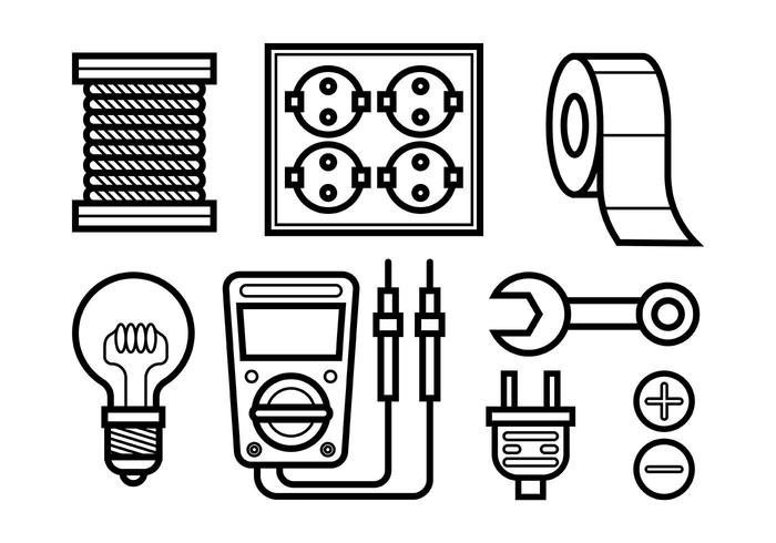 lineman iconos vectoriales vector