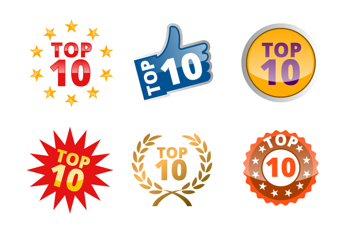 Vector de insignia de Top 10