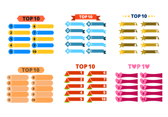 Top 10 List Vector 