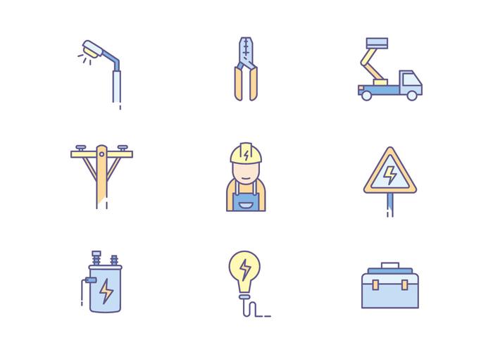 Lineman Icons vector