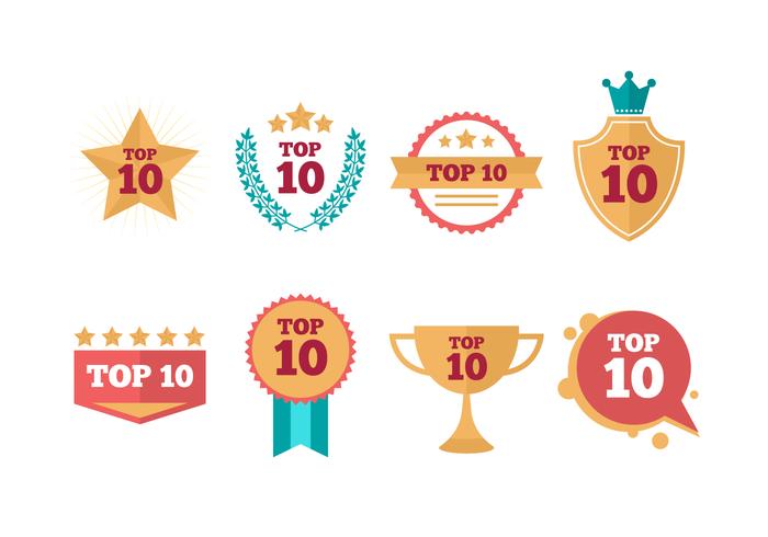 Free Top Ten Vector  Collection