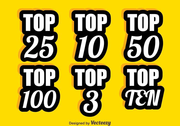 Top Chart Number Collection Vector