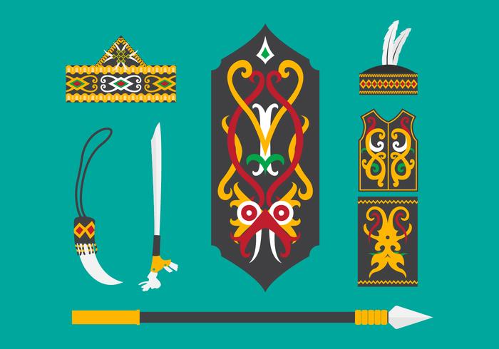 Free Dayak Vector Elements