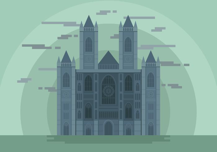 Westminster Abbey Landmark Vector Illustration