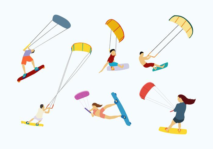 Kitesurfing Vector