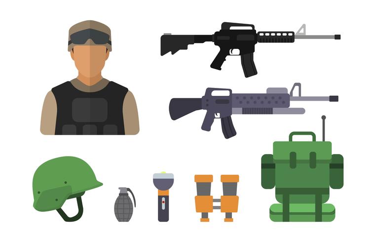 Flat Soldier Vectors