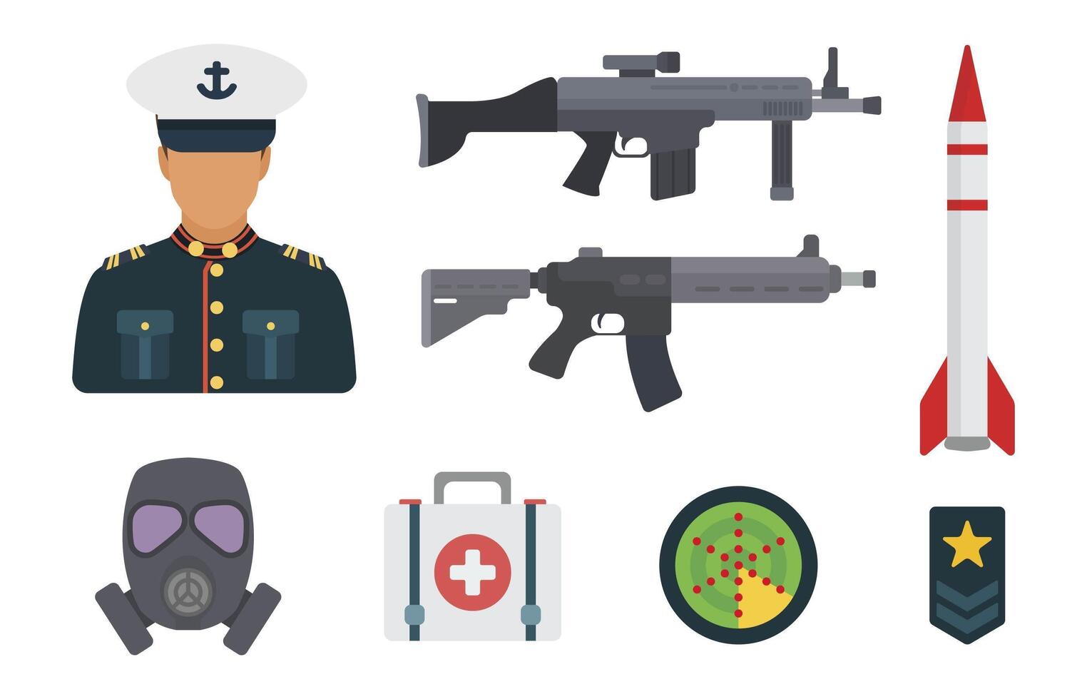 Flat Soldier Vectors