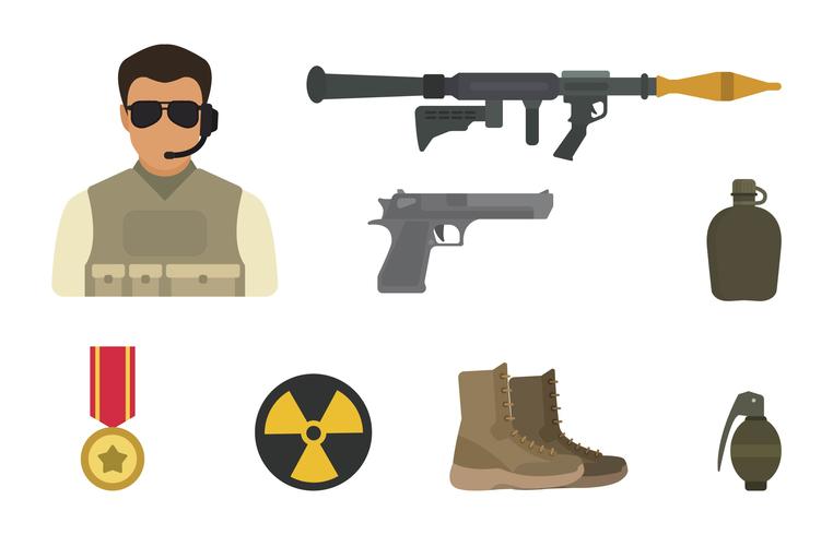 Flat Soldier Vectors