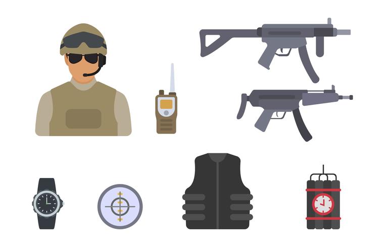 Flat Soldier Vectors