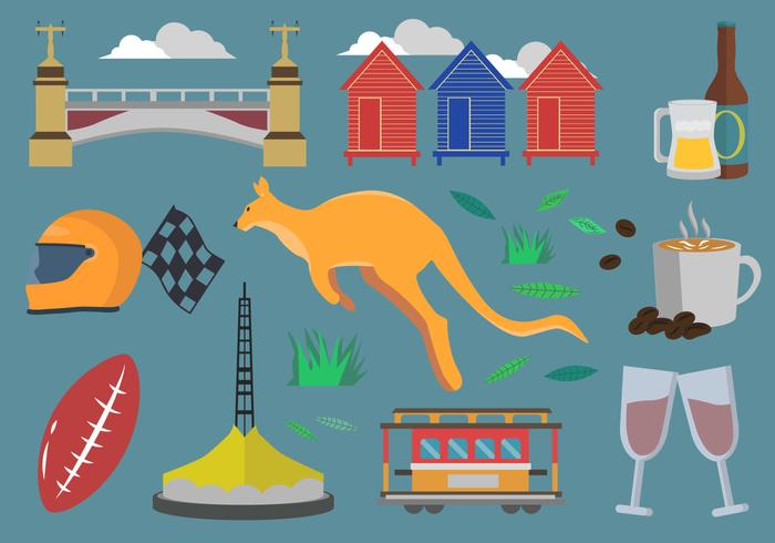 Melbourne Icon Set vector