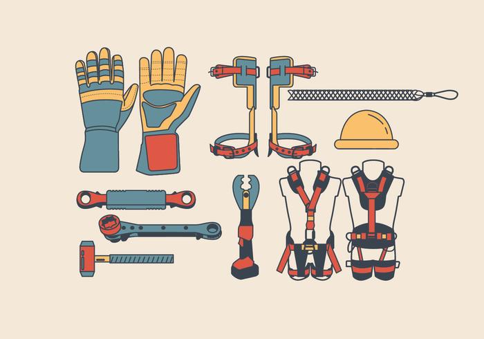 Lineman Tools  Equipment Vector