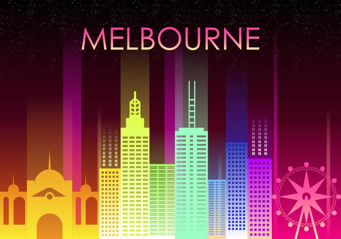 Abstract Melbourne Skyline vector