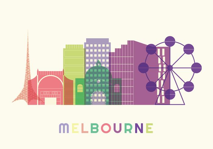 Melbourne Skyline Vector