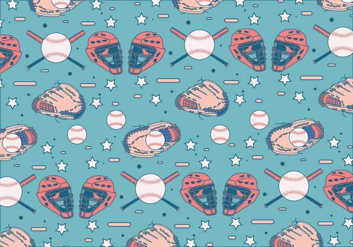 Softball Glove Pattern Vector