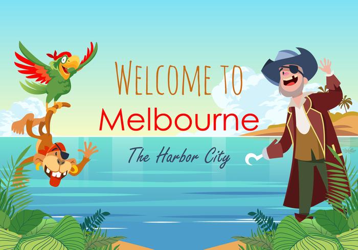 Welcome To Melbourne Vector Scene 