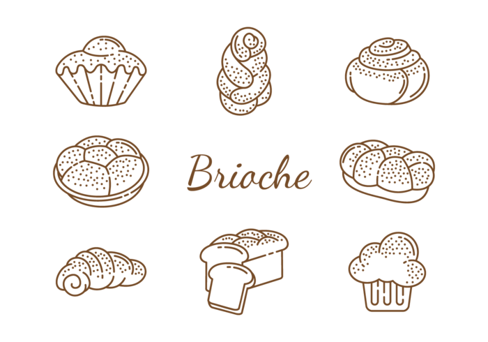 Brioche Icons Vector