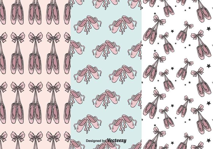 Ballet Pointe Shoes Vector Pattern