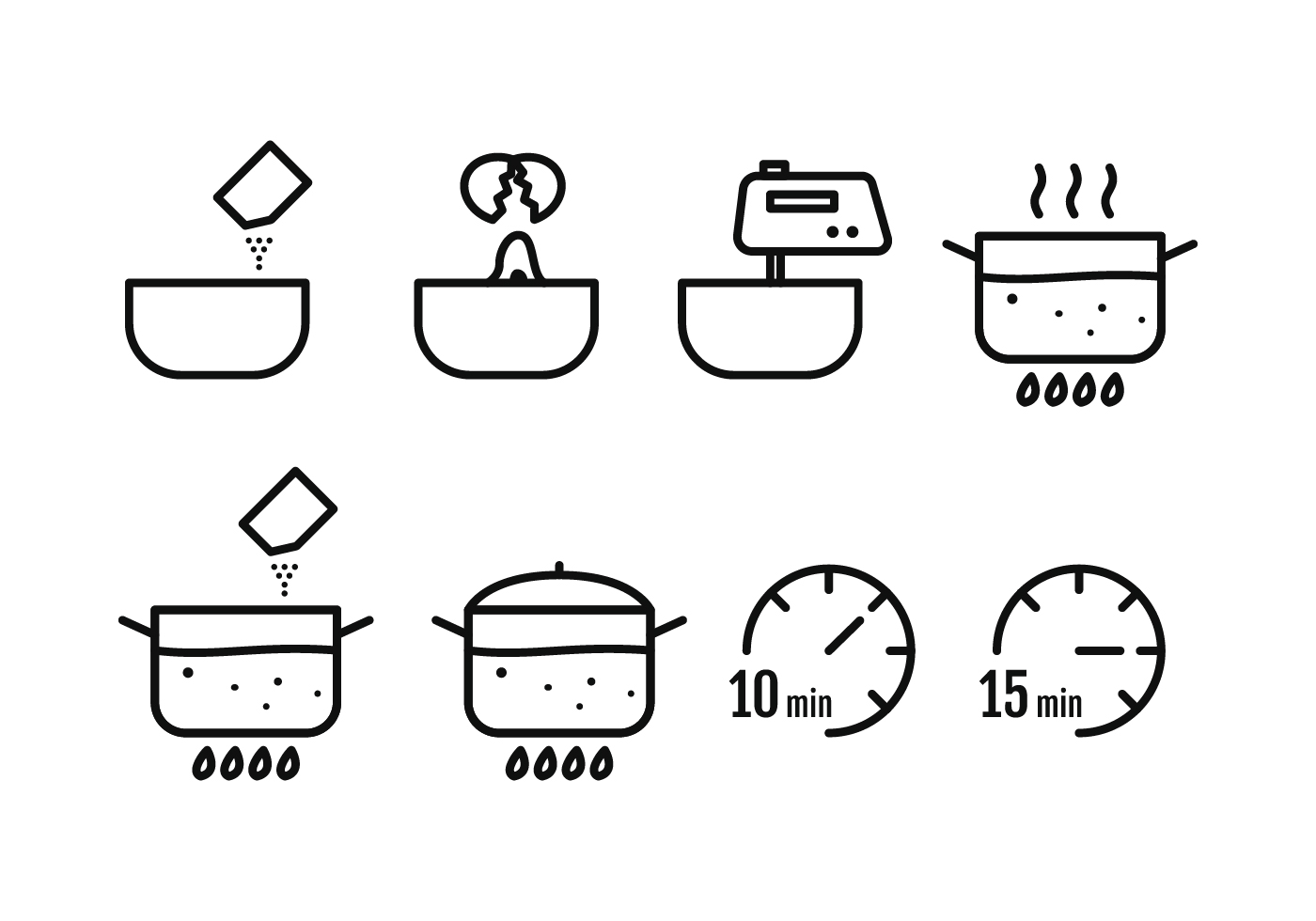 Cooking Time Vector Art, Icons, and Graphics for Free Download