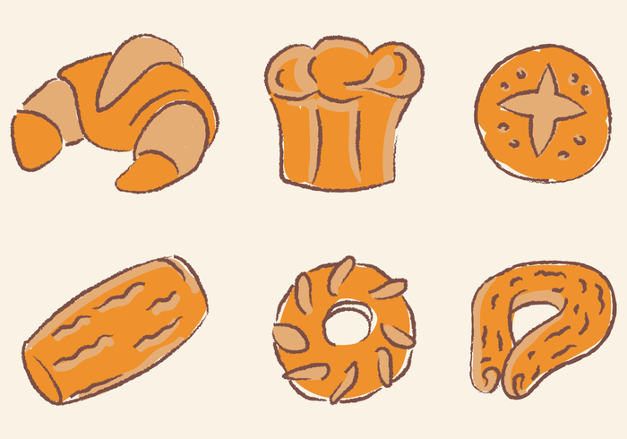 Dibujo a mano Brioche Vector Products