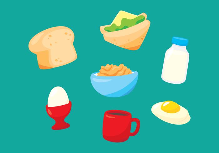 Breakfast Food And Drink vector