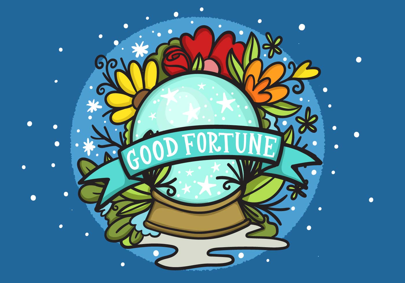 Fortune Teller Crystal Ball Vector 164415 Vector Art at Vecteezy