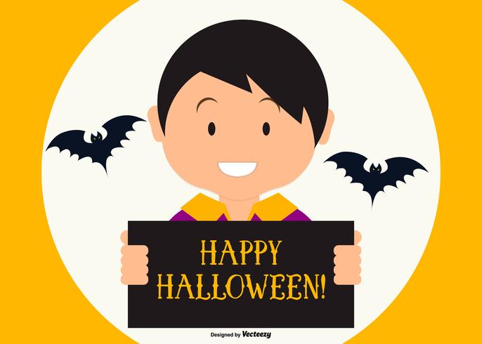 Cute Happy Halloween Illustration vector