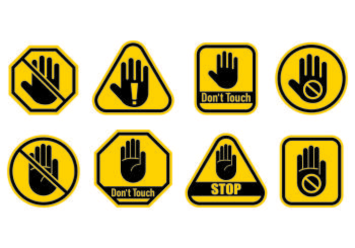 Set Of Do Not Touch Icon vector