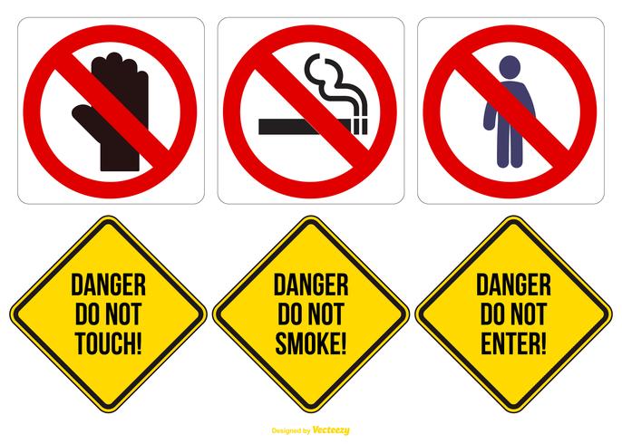 Danger Signs Collection vector