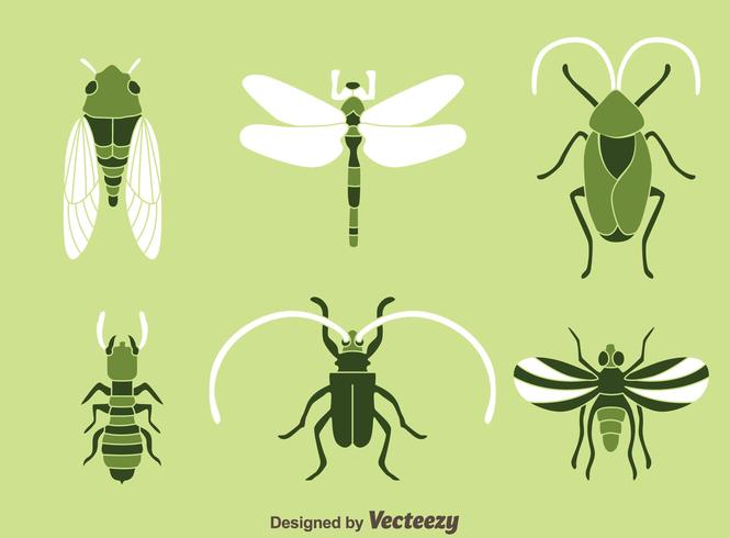 Vector de iconos de insectos