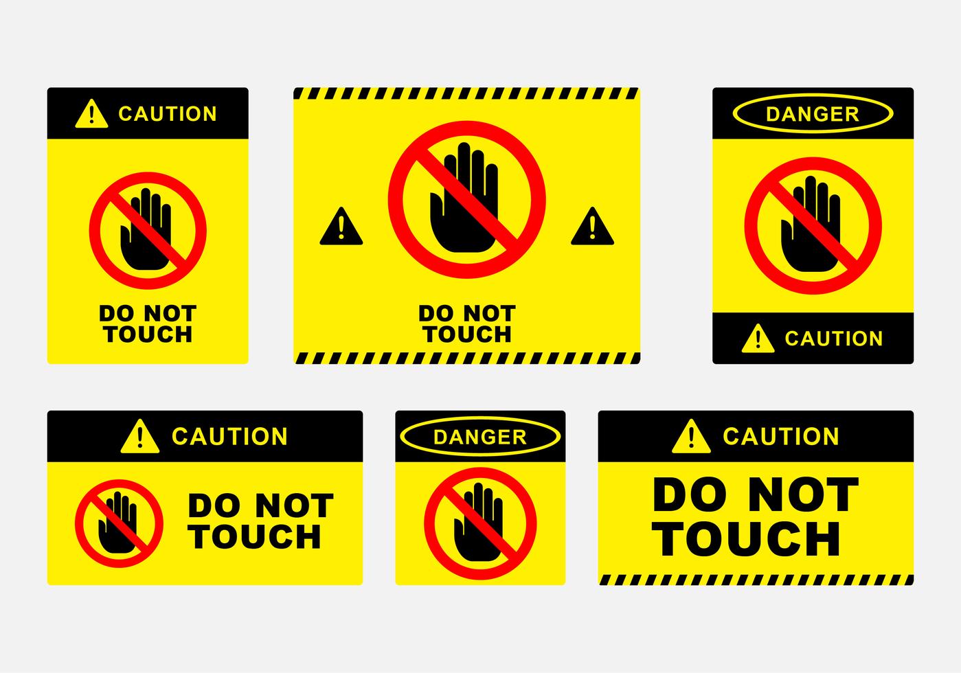 Do Not Touch Sign Board 164497 Vector Art at Vecteezy