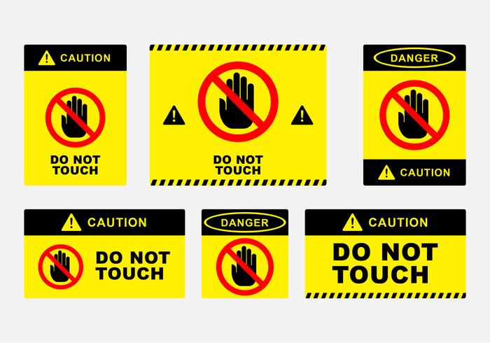 Do Not Touch Sign Board vector