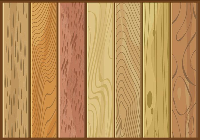 Varias clases de vector libre de la textura de madera