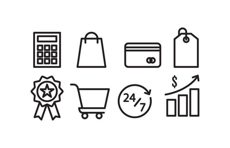 Ecommerce icon set vector