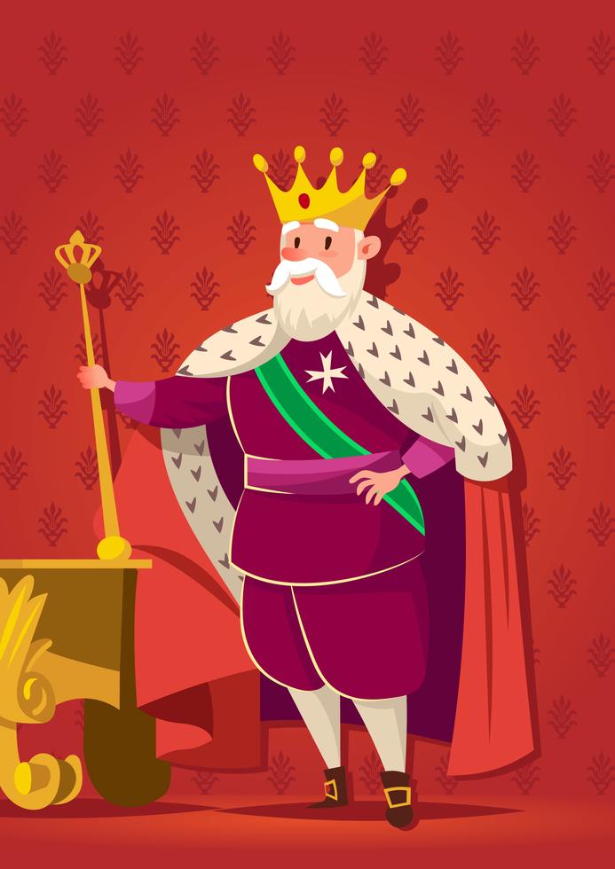 King with Sceptre Vector 164536 Vector Art at Vecteezy