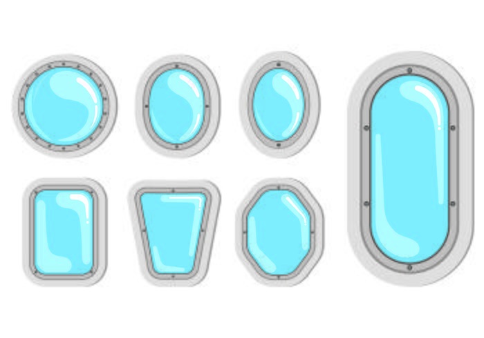 Set Of Porthole Icon vector