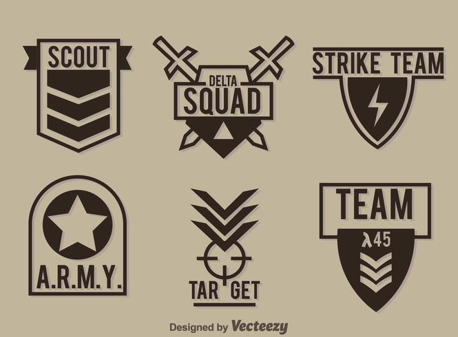 Military Badge Collection Vector