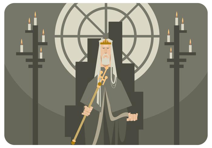 The King on The Throne vector