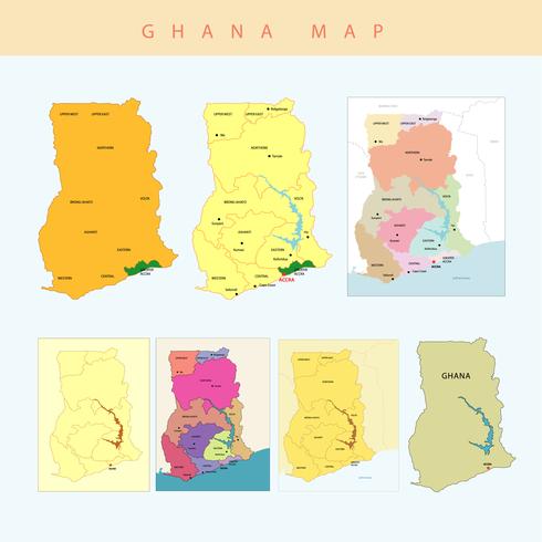 Ghana Map Vector