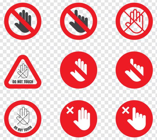 Prohibition Sign Do Not Touch vector