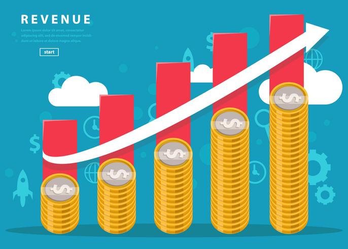 Gráfico de ingresos empresariales del vector