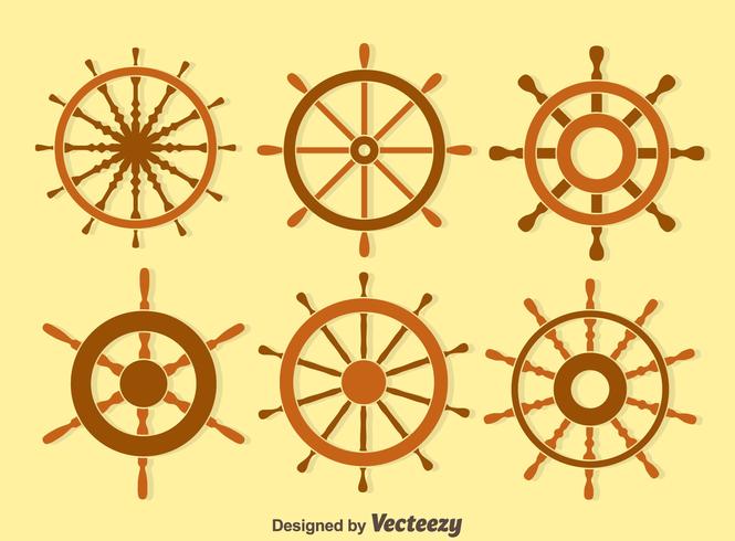 Wood Ships Wheel Vector