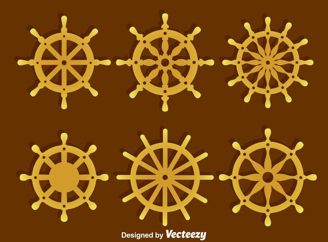 Ships Wheel Collection Vector