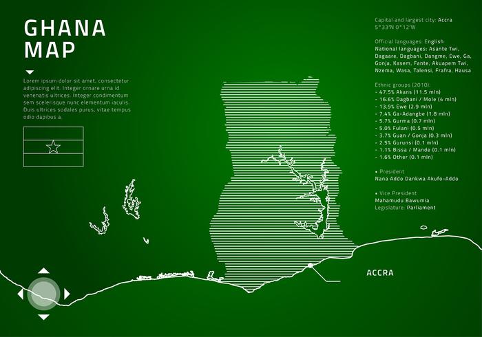 Ghana Tech Map Free Vector