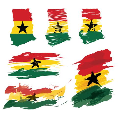 Ghana Map Rough Paint Free Vector