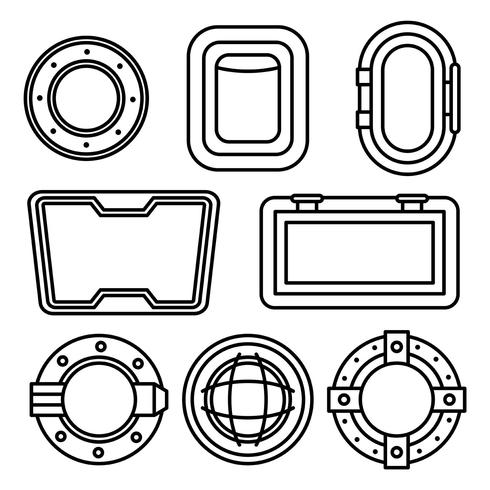 Ship Window Vector Icons